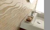 Clear Ivory Bathroom Tiles Detailed Texture